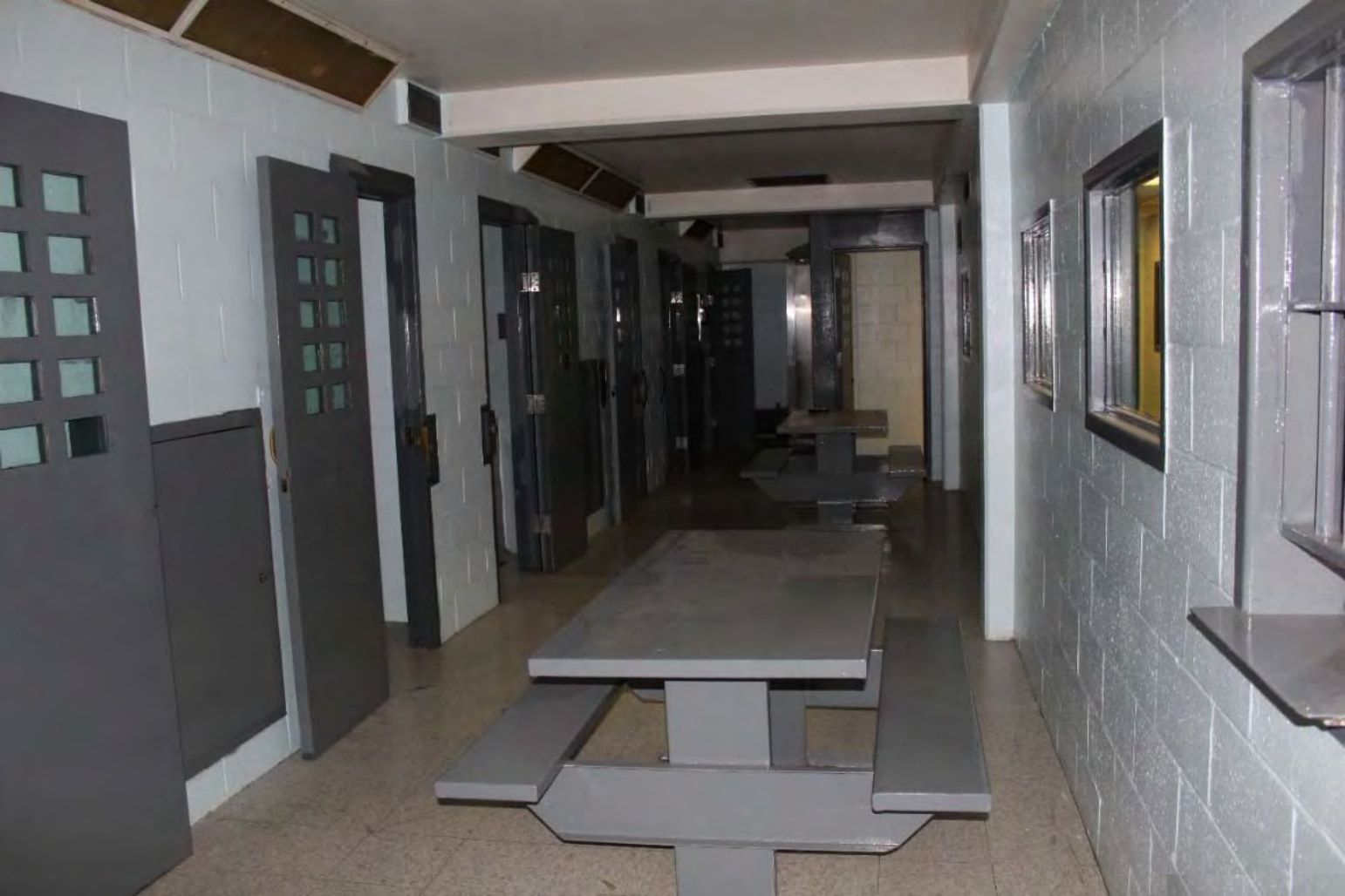 Cells and common area on the second floor of D Block.